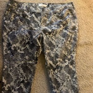 Torrid snakeskin jegging’s!